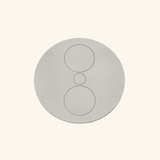 Prise plan de travail ALTON - Double prise à encastrer inox chromé mat