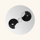 Prise plan de travail ALTON - Double prise à encastrer blanc mat