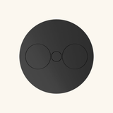 Prise plan de travail ALTON - Double prise à encastrer noir mat