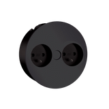 Prise plan de travail ALTON - Double prise à encastrer noir mat