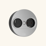 Prise plan de travail ECLIPSE à ouverture automatique - 1 prise + 1 USB-A + 1 USB-C à encastrer inox