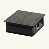 Prise plan de travail Luisina TSUNO - Double prise à encastrer noir mat