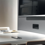 Prise plan de travail COMO - Double prise à encastrer noir