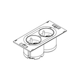 Prise plan de travail COMO - Double prise à encastrer noir