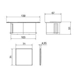Prise plan de travail COMO - Double prise à encastrer noir