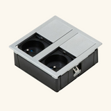 Prise plan de travail Luisina TSUNO - Double prise à encastrer inox