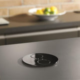 Prise plan de travail DELTA - Multiprise 1 prise + 2 USB-A à encastrer noir mat