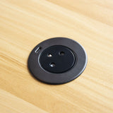 Prise plan de travail HOP - Multiprise 1 prise + 1 USB-C + 1 adaptateur USB à encastrer noir