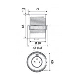 Prise plan de travail HOP - Multiprise 1 prise + 1 USB-C + 1 adaptateur USB à encastrer noir