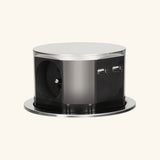 Prise plan de travail RUBY - Bloc 3 prises + 1 USB-A + 1 USB-C rétractable inox