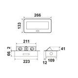 Prise plan de travail NOXEN - Bloc 2 prises + 1 USB-A + 1 USB-C rétractable noir
