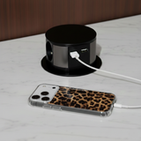 Prise plan de travail RUBY - Bloc 3 prises + 1 USB-A et 1 USB-C rétractable noir