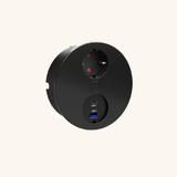 Prise plan de travail ORNO - 1 prise 1 USB-A et 1 USB-C noir mat