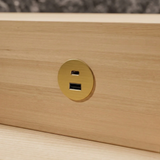 Prise USB murale ARCHEA 1 prise USB C + 1 USB-A - Prise ronde encastrable doré