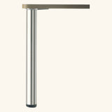 Pied plan de travail réglable Rond Chromé H 87 x l 8 cm