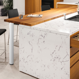 Pied plan de travail réglable Rond Blanc H 87 x l 6 cm