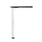 Pied plan de travail réglable Rond Blanc H 87 x l 6 cm