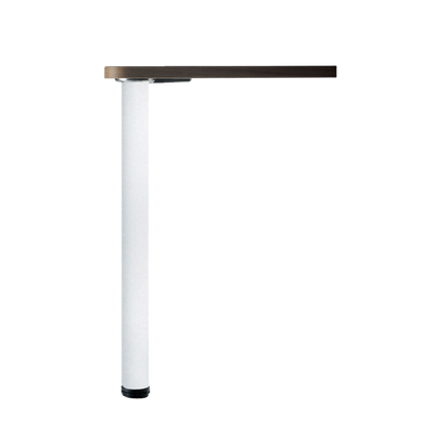 Pied plan de travail réglable Rond Blanc H 87 x l 6 cm