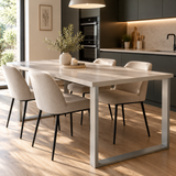 Pied de table rectangulaire JIMMY métal H 88.5 cm x l 79 cm