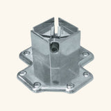 Pied plan de travail réglable Carré brossé aspect Inox H 87 x l 6 cm