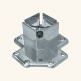 Pied plan de travail réglable Carré brossé aspect Inox H 87 x l 6 cm