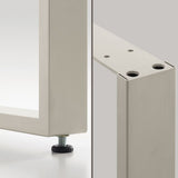 Pied plan de travail réglable Rectangulaire TELESCOP Blanc H 90 x l 90 cm