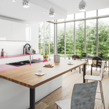 Pied plan de travail réglable Rond en acier Noir mat H 87 x l 6 cm