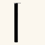 Pied plan de travail réglable Rond en acier Noir mat H 87 x l 6 cm