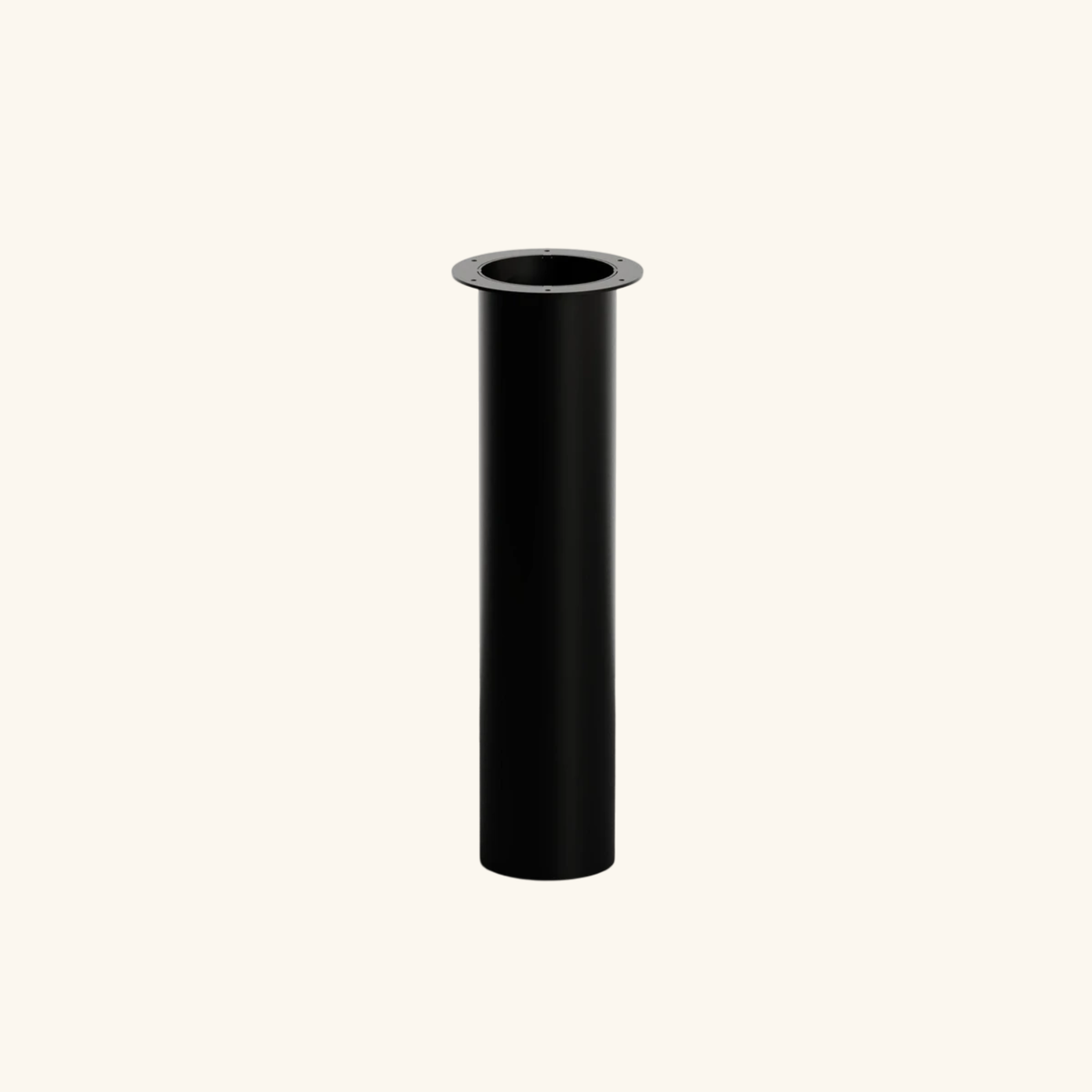 Pied de table colonne RAPHAEL en acier tube Rond droit large Noir H 71 x l 16 cm