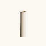 Pied de table colonne RAPHAEL en acier tube Rond droit large Crème H 71 x l 16 cm