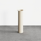 Pied de table colonne RAPHAEL en acier tube Rond droit large Crème H 71 x l 16 cm