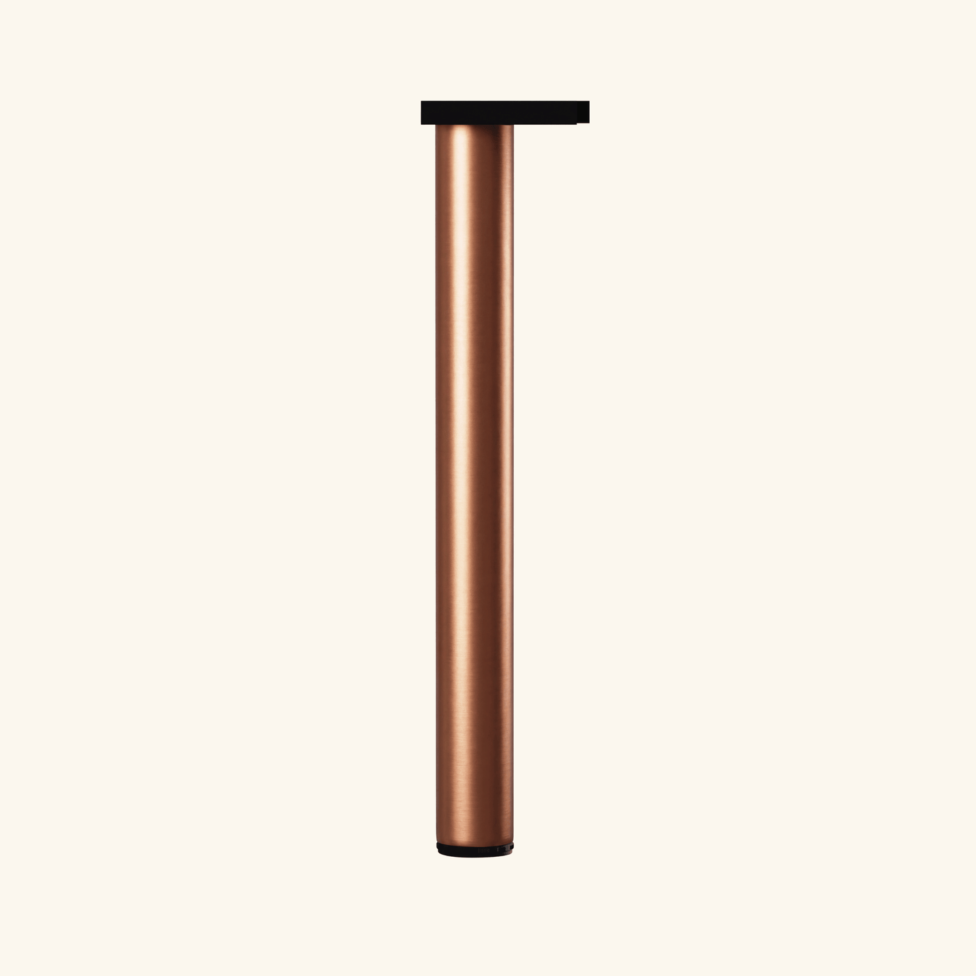 Pied de table réglable métal Rond Cuivre mat H 70.5 x l 6 cm