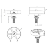 Rince verre en inox Luisina pour évier cuisine