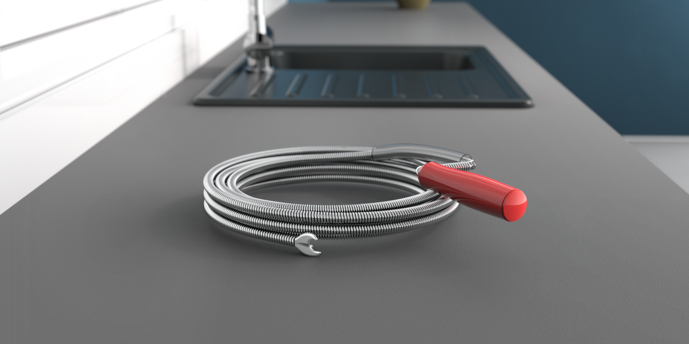 Spirale déboucheur de canalisation, efficacité pour tuyaux encombrés.