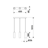 Luminaire cuisine 4 abat-jour allongés métal blanc Luisina QUEROS