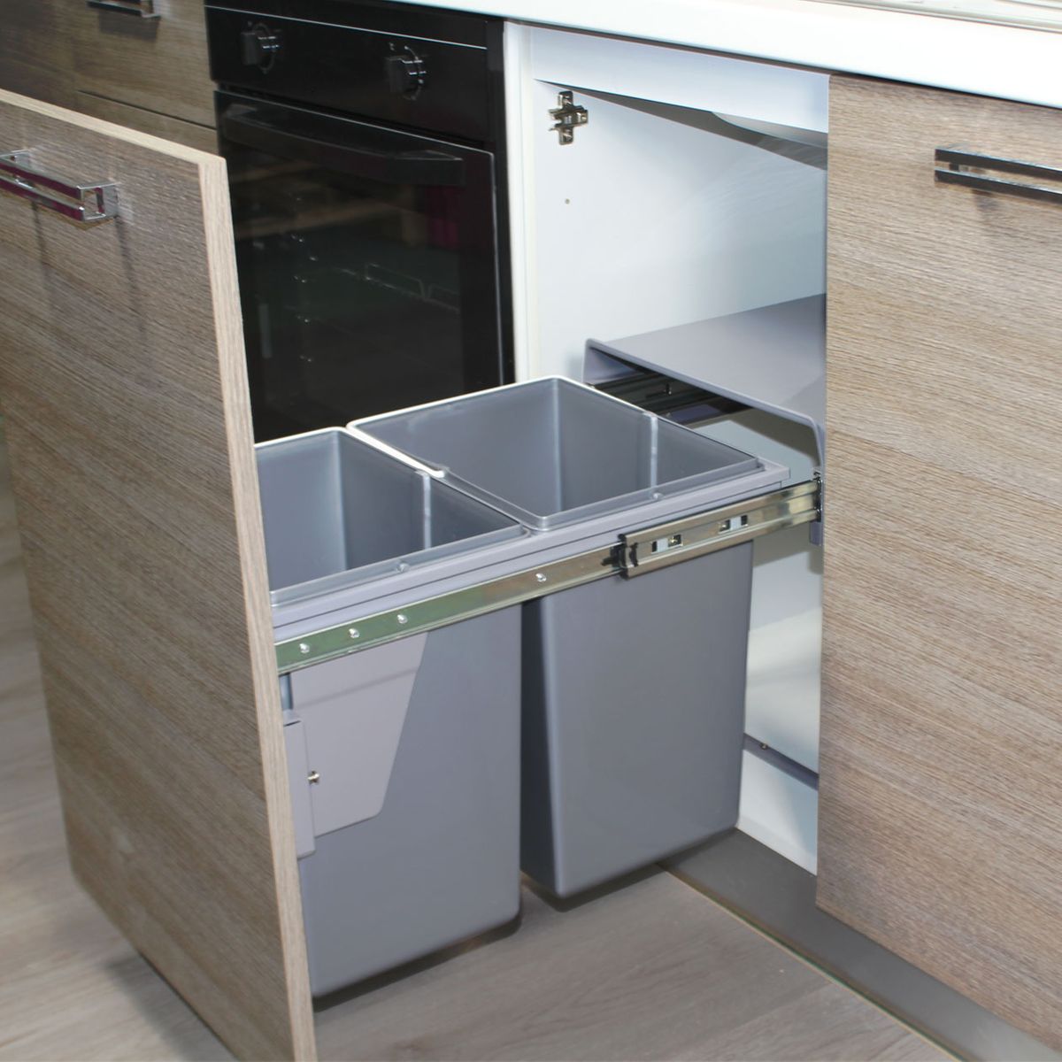 Poubelle cuisine RYVEN - poubelle encastrable 2 x 20 litres