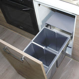 Poubelle cuisine RYVEN - poubelle encastrable 2 x 20 litres