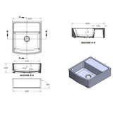 Évier timbre d'office céramique blanc ALBERT 1 bac