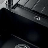 Évier granit noir ALBEY 1 petit bac - 1 égouttoir 78x50cm