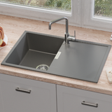 Evier granit gris Kümbad ANIA 1 bac 1 égouttoir