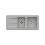 Evier céramique gris fossil Villeroy & Boch ARCHITECTURA 2 bacs 1 égouttoir