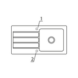 Evier céramique blanc Villeroy & Boch ARCHITECTURA 1 grand bac 1 égouttoir