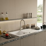 Evier céramique blanc Villeroy & Boch ARCHITECTURA 1 bac 1 égouttoir