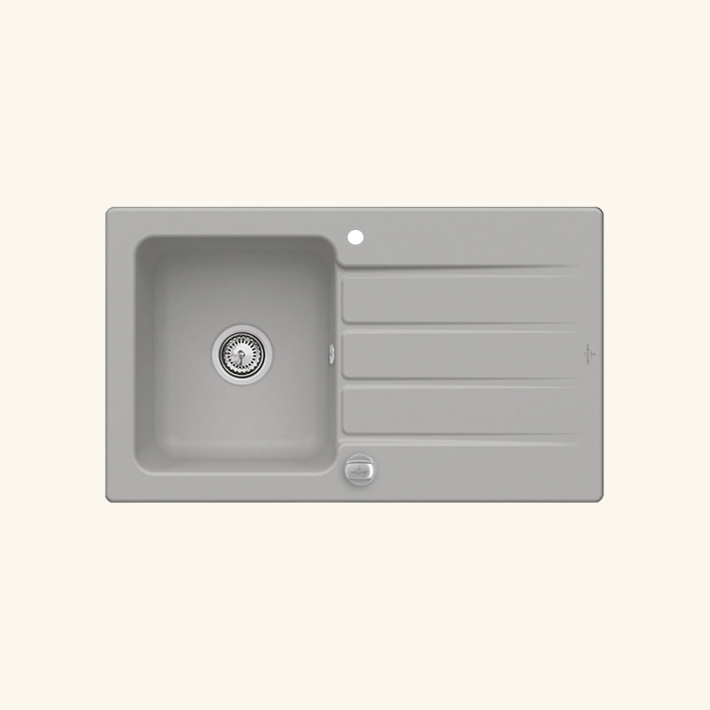 Evier céramique gris fossil Villeroy & Boch ARCHITECTURA 1 bac 1 égouttoir