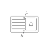 Evier céramique gris fossil Villeroy & Boch ARCHITECTURA 1 bac 1 égouttoir