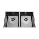 Evier inox sous-plan MAX 2 bacs 750x440