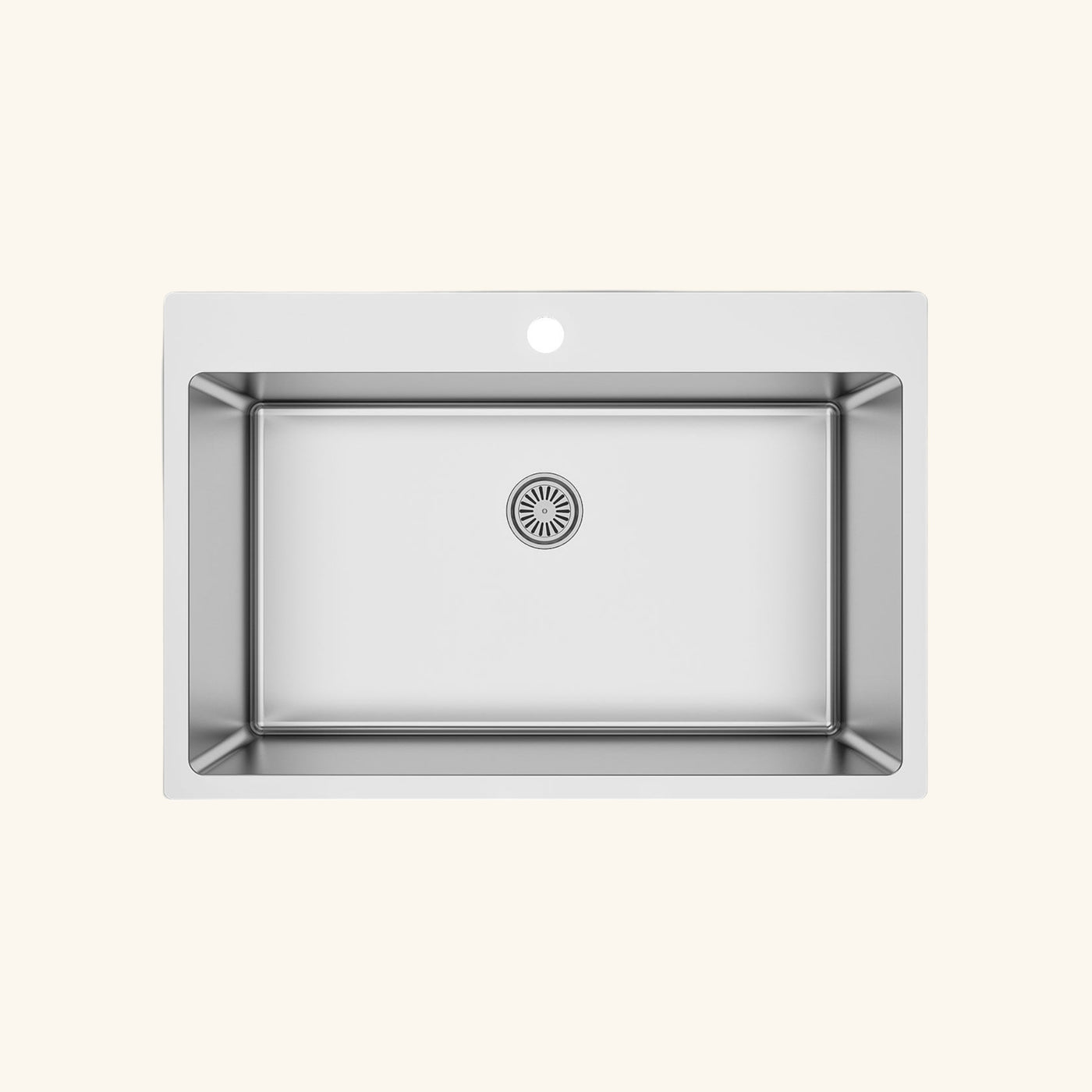 Evier inox lisse KEZIA 1 grand bac sans égouttoir