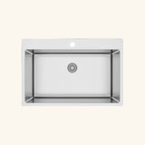 Evier inox lisse KEZIA 1 grand bac sans égouttoir