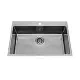 Evier inox lisse KEZIA 1 grand bac sans égouttoir