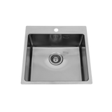 Evier inox lisse KEZIA 1 bac sans égouttoir